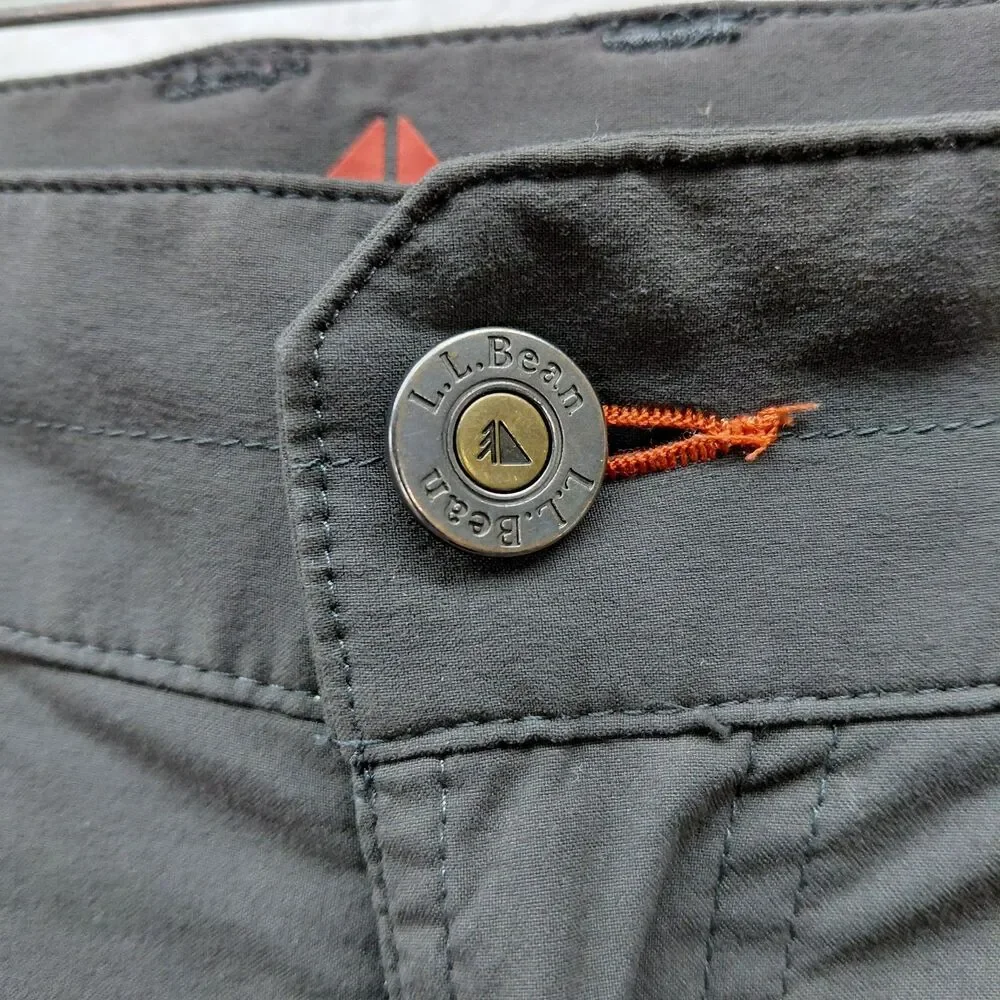 LL Bean Cresta Pants Mens 40x30 Gray Nylon Cargo Water Resistant Outdoor Hiking